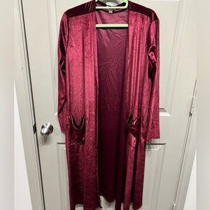 Lularoe Sarah Cardigan in Velvet Burgundy